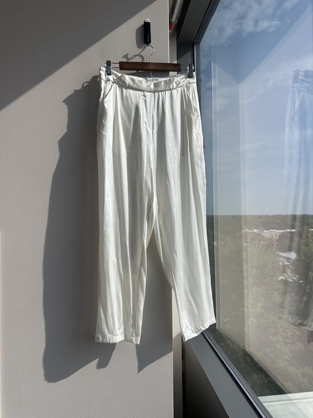 Silk Silky Mulberry Silk Blend Wide Leg Lounge Pajama Women's Pants Sz M NWT